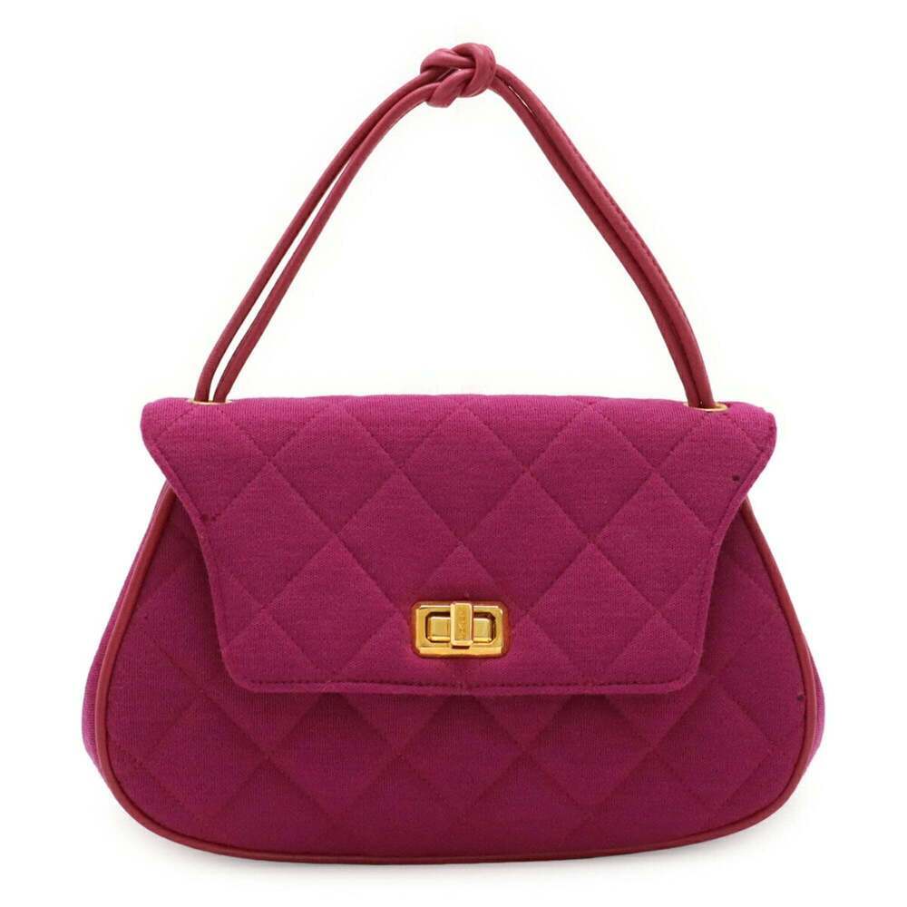 CHANEL Purple Canvas Bag